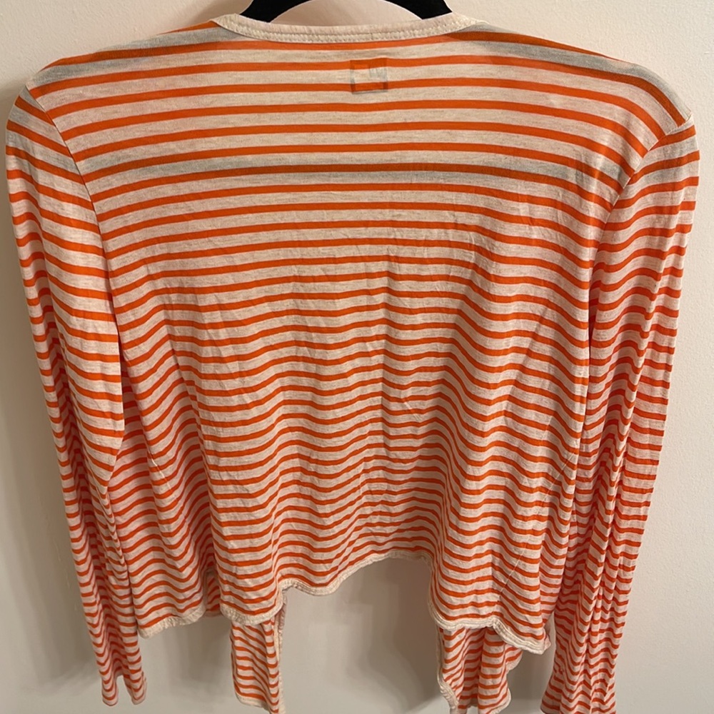 JCPenney Cardigan Size L Color Orange Cream - Picture 6 of 7